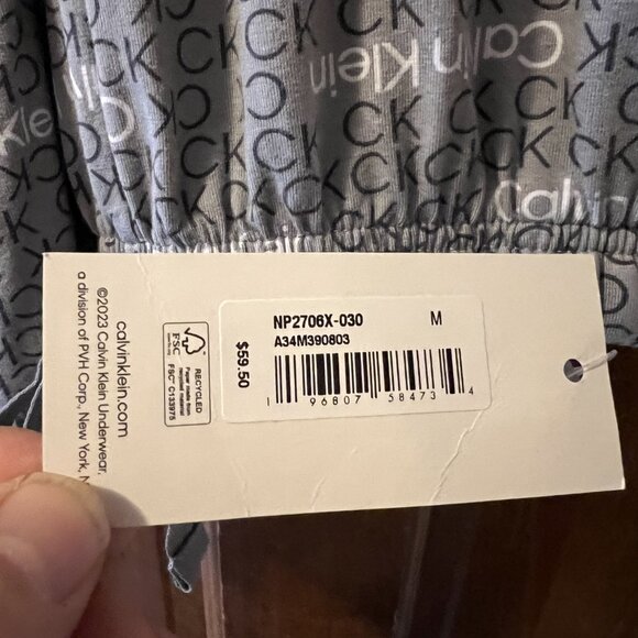 Calvin Klein Men's Soft Slumber Sleep Pants Ultra Soft Sleepwear Size M (32-34) - Picture 2 of 4